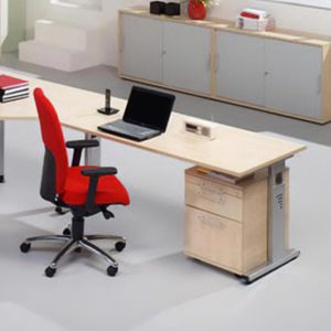 Produktbild für Rollcontainer Hammerbacher O-Serie, aus Holz, ahorn