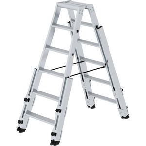 Produktbild für Stehleiter MUNK 42712, nivello-Leiterfüße, beidseitig begehbar