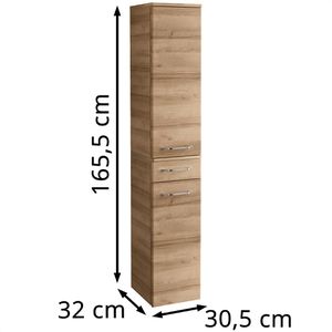 Produktbild für Bad-Hängeschrank Fackelmann Milano, 84252, matt asteiche