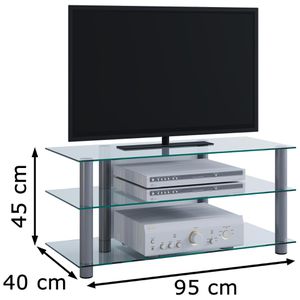 Produktbild für TV-Rack VCM Netasa, silber