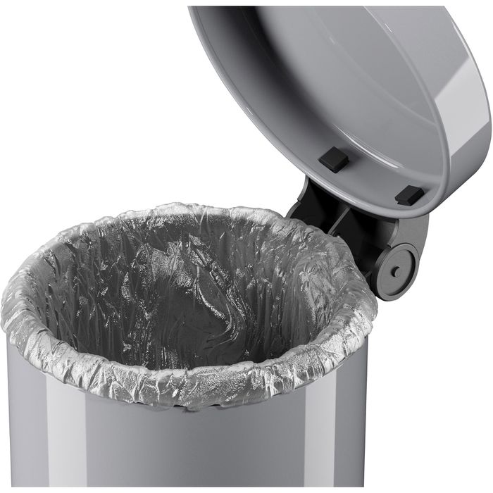 Hailo Mülleimer ProfiLine Solid S, silber, aus Metall, 4 Liter