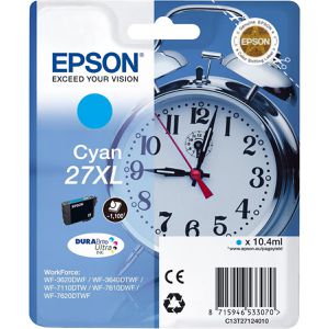 Produktbild für Tinte Epson 27XL C13T2712 Wecker, cyan