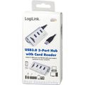 Zusatzbild USB-Hub LogiLink CR0045, mit Kartenleser