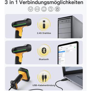 Produktbild für Barcode-Scanner Inateck BCST-75_black, kabellos