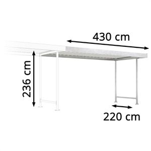 Produktbild für Fahrradunterstand WSM Leipzig L15, silber, aus Metall
