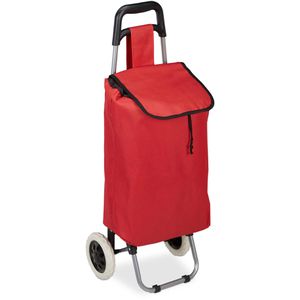 Produktbild für Einkaufstrolley Relaxdays rot, klappbar