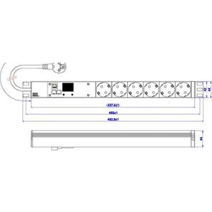 Produktbild für Steckdosenleiste Bachmann 329.3009 PDU, 2m Kabel