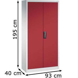 Produktbild für Werkzeugschrank CP-Möbel 8920-00, aus Metall, grau / rot