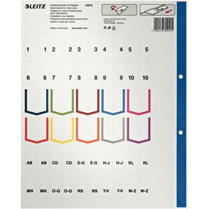 Produktbild für Register Leitz 4370-00-00, A4 Überbreite, blanko