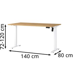 Produktbild für Schreibtisch Germania Profi 3.0, 8023-552, eiche / weiß