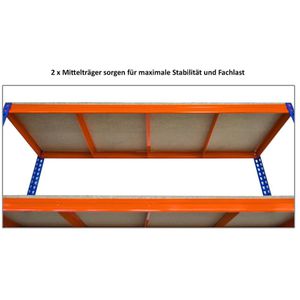 Produktbild für Weitspannregal PROREGAL Bison, 4 Holzböden