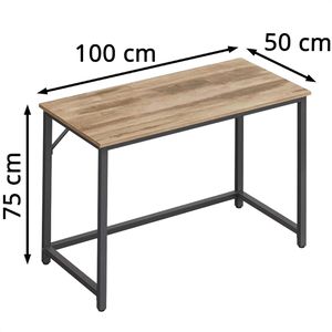 Produktbild für Schreibtisch Vasagle LWD041K01, kamel braun / schwarz