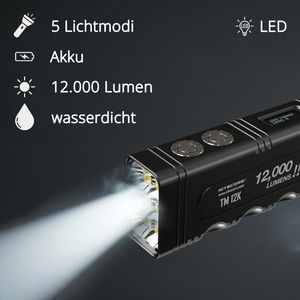 Produktbild für Taschenlampe Nitecore TM12K, LED, aufladbar