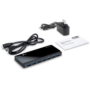 Produktbild für USB-Hub TP-Link UH700, schwarz, mit Netzteil