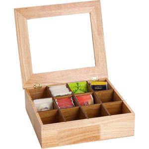 Produktbild für Teebox APS 11775, für Teebeutel, natur, aus Holz