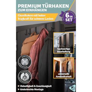 Produktbild für Türhaken 4smile für Außenseite, schwarz