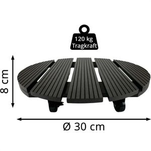 Produktbild für Pflanzenroller Plastard FE-00514, bis 120 kg, Ø 30 cm