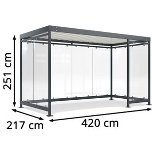Produktbild für Personenunterstand WSM Köln K4 b/c BS, anthrazit, aus Metall
