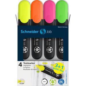 Produktbild für Textmarker Schneider Job 150, 4 Stück