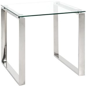 Beistelltisch Haku-Möbel 18779, transparent / silber