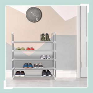 Produktbild für Schuhregal Relaxdays 10019128111, aus Metall