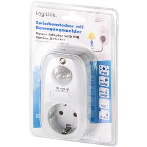 Produktbild für Steckdosenadapter LogiLink PA0248, weiß
