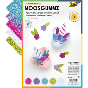 Moosgummi Folia 231909 Glitter Magic, 20 x 29 cm