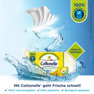 Produktbild für Feuchtes-Toilettenpapier Cottonelle Natürlich Pflegend