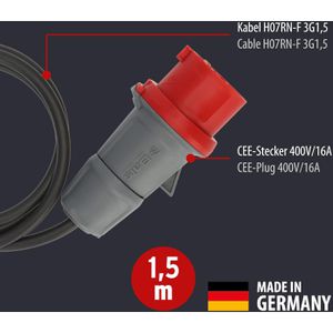 Produktbild für CEE-Adapter Brennenstuhl Camping 1132960, 1,5 m