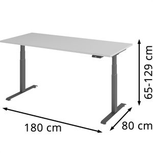 Produktbild für Schreibtisch Böttcher-AG Base Lite, lichtgrau / graphit