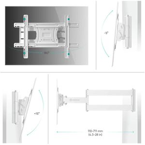 Produktbild für TV-Wandhalterung Onkron M7L-W, bis 68 kg