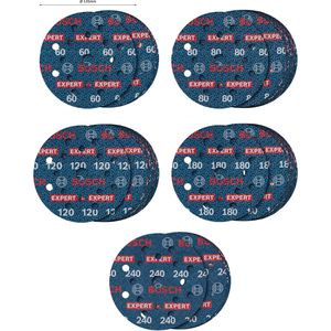 Produktbild für Schleifpapier Bosch Expert O780 Körnung 60-240 Set
