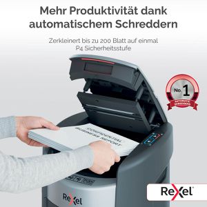 Produktbild für Aktenvernichter Rexel 2025200XEU ShredMax Autofeed+ 200X
