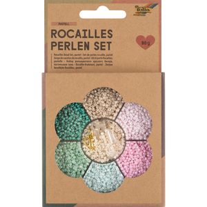 Perlen Folia 12908 Rocailles Set, pastell, in Box