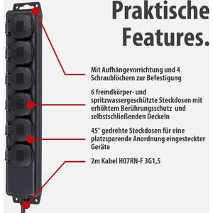Produktbild für Steckdosenleiste Brennenstuhl 1159970 mit 2m Kabel