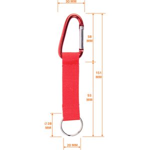 Produktbild für Schlüsselband Karteo rot, Textil