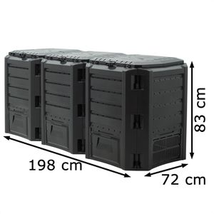 Produktbild für Komposter Prosperplast Compogreen IKSM1200C,schwarz,Kunststoff