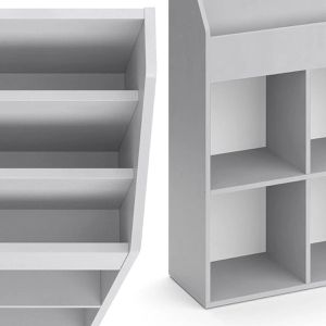 Produktbild für Bücherregal Vicco Luigi, grau