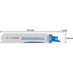 Produktbild für Säbelsägeblatt Bosch PRO Medium-Thick Metal precise S937BEF