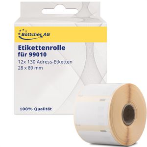 Dymo-Etiketten Böttcher-AG für Dymo 99010, weiß