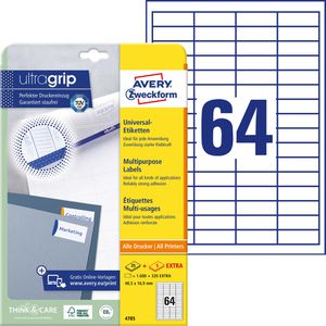 Universaletiketten Zweckform 4785, selbstklebend, weiß