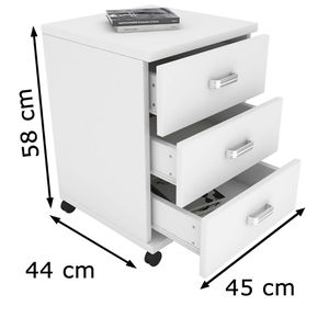 Produktbild für Rollcontainer VCM Tobila 917043, aus Holz, weiß