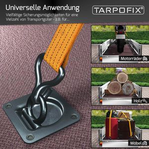 Produktbild für Zurrösen Tarpofix für Transporter und Anhänger mit Gegenplatte