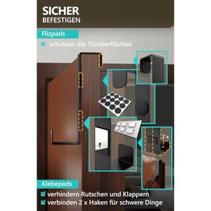 Produktbild für Türhaken 4smile für Außenseite, schwarz