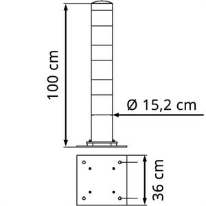 Produktbild für Rammschutzpoller Schake 40153NPBG, für Außenbereich