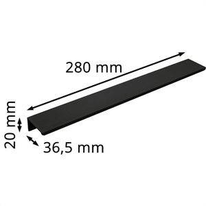 Produktbild für Möbelgriffe SO-TECH SEARL R3, schwarz, aus Aluminium