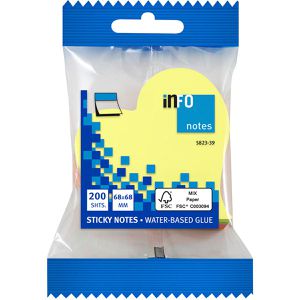 Produktbild für Haftnotizen Info Sticky Notes Herz, neon