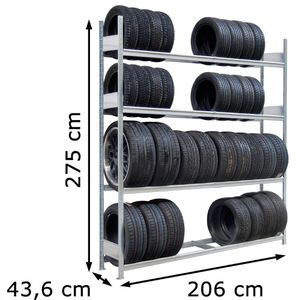 Produktbild für Reifenregal Schulte 20941, silber, für 32 Reifen
