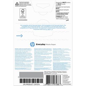 Produktbild für Fotopapier HP CR757A Everyday, für Inkjet, 10 x 15 cm