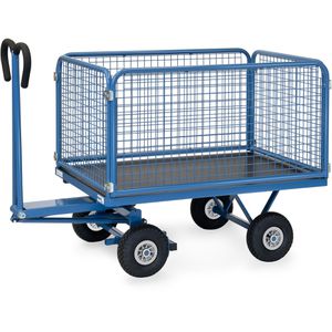 Produktbild für Handwagen Fetra 6433L, mit 4 Gitterwänden